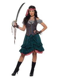 Deluxe Pirate Wench Costume, Multi-Coloured Dress Loud