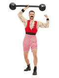Deluxe Strongman Costume, Red & White Dress Loud