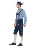 Deluxe Traditional Rutger Bavarian Costume, Blue Dress Loud