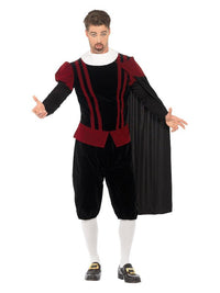 Deluxe Tudor Lord Costume, Black Dress Loud
