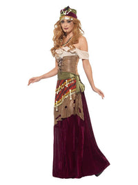 Deluxe Voodoo Priestess Costume, Multi-Coloured Dress Loud