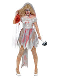 Deluxe Zombie Bride Costume, Grey Dress Loud