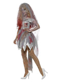 Deluxe Zombie Bride Costume, Grey Dress Loud