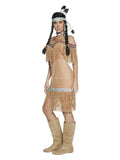 DeluxeNative American Inspired Lady Costume, Beige Dress Loud