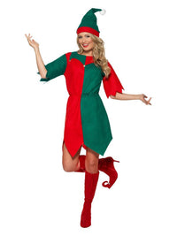 Elf Costume, Red & Green Dress Loud
