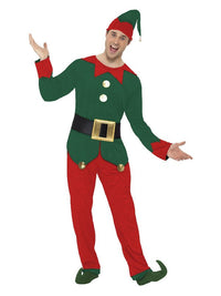 Elf Costume, Red & Green Dress Loud