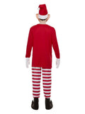 Elves Behavin' Badly Mens Elf Costume, Red & White Dress Loud
