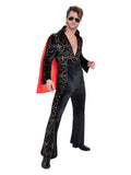 Elvis Black Rhinestone Costume Dress Loud