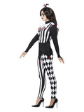 Female Jester Costume, Black Dress Loud