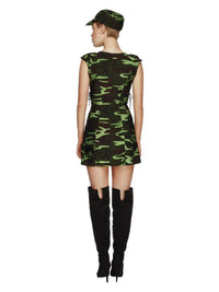Fever Combat Girl Costume, Camouflage Green Dress Loud