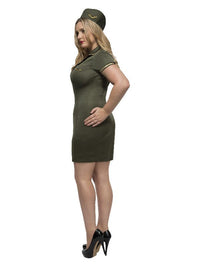 Fever Curves Army Costume, Khaki Dress Loud