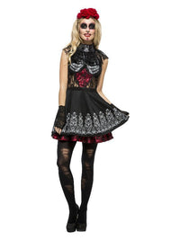 Fever Day of the Dead Costume, Black Dress Loud