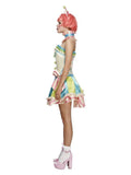 Fever Deluxe Vintage Clown Costume, White Dress Loud