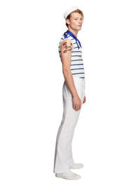 Fever Male French Sailor Costume, White Dress Loud