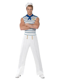 Fever Male French Sailor Costume, White Dress Loud