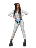 Fever Miss Whiplash Mirror Holographic Costume Dress Loud