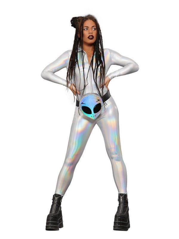 Fever Miss Whiplash Mirror Holographic Costume Dress Loud
