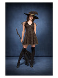 Fever Moon & Stars Witch Costume, Black & Gold Dress Loud