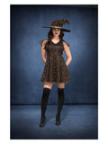 Fever Moon & Stars Witch Costume, Black & Gold Dress Loud