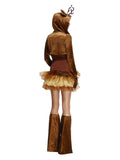 Fever Reindeer Costume, Tutu Dress, Brown Dress Loud