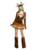 Fever Reindeer Costume, Tutu Dress, Brown Dress Loud