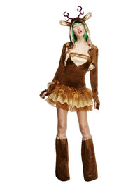 Fever Reindeer Costume, Tutu Dress, Brown Dress Loud