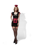Fever Role-Play Midnight Nurse Wet Look Costume, B Dress Loud