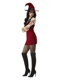 Fever Satanic Witch Costume, Red Dress Loud