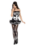 Fever Skeleton Costume, Black Dress Loud