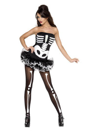 Fever Skeleton Costume, Black Dress Loud
