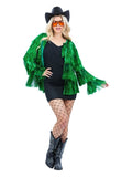 Fever Tinsel Festival Jacket, Green Dress Loud