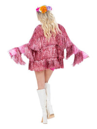 Fever Tinsel Festival Jacket, Pink Dress Loud
