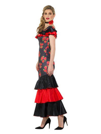 Flamenco Lady Costume, Black & Red Dress Loud