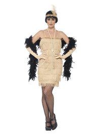 Flapper Costume, Gold Dress Loud