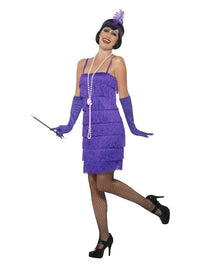 Flapper Costume, Purple Dress Loud