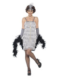 Flapper Costume, Silver Dress Loud