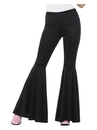 Flared Trousers, Ladies, Black Dress Loud