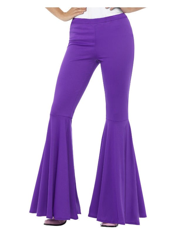 Flared Trousers, Ladies, Purple Dress Loud