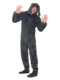 Fluffy Dog Costume, Grey Dress Loud