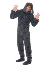 Fluffy Dog Costume, Grey Dress Loud