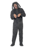 Fluffy Dog Costume, Grey Dress Loud
