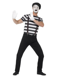 Gentleman Mime Artist Costume, Black Dress Loud