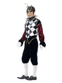 Gothic Venetian Harlequin Costume, Black Dress Loud