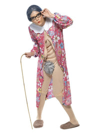 Gravity Granny Costume, Patterned Dress Loud