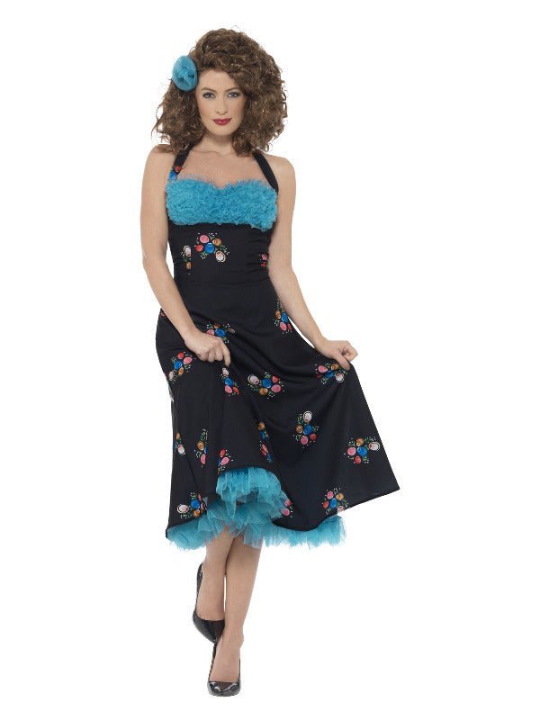 Grease Cha Cha DiGregorio Costume, Black Dress Loud