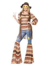 Harmony Hippie Costume, Multi-Coloured Dress Loud