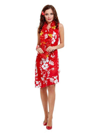 Hawaiian Beauty Costume, Red Dress Loud