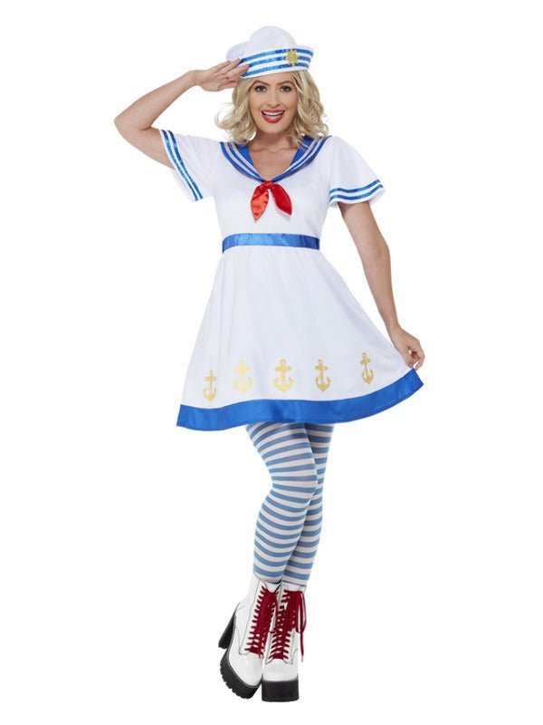 High Seas Sailor Costume, White Dress Loud
