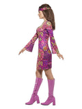 Hippie Chick Costume, Multi-Coloured Dress Loud