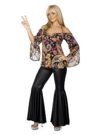 Hippie Costume, Female, Black Dress Loud